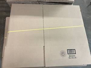 lot 207 image: 25 Foldable Cardboard Boxes - 15 x 12 x 10