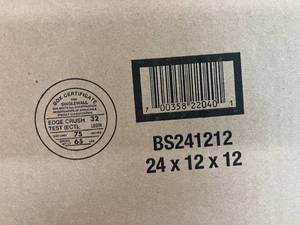 lot 210 image: 25 Foldable Cardboard Boxes - 24 x 12 x 12