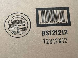 lot 216 image: 25 Foldable Cardboard Boxes - 12 x 12 x 12