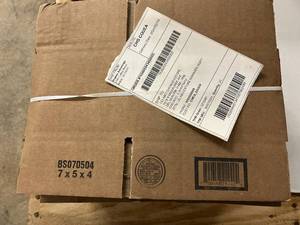 lot 221 image: 25 Foldable Cardboard Boxes - 7 x 5 x 4