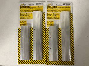 lot 224 image: 2 Packs of Amerimax Bender Accessory Blades for Wide Jaw Pliers - 7 & 10