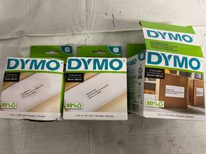 lot 230 image: 3 Dymo White Shipping Label Refills