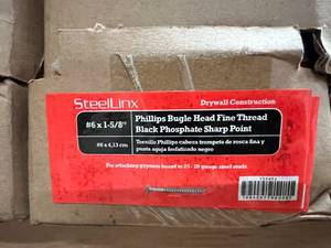 lot 315 image: 20 x 1lb Boxes of SteeLinx Drywall Screws - #6 x 1 58