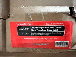 lot 316 image: 20 x 1lb Boxes of SteeLinx Drywall Screws - #6 x 1 58