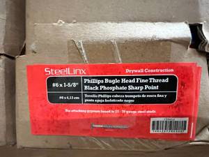 lot 317 image: 20 x 1lb Boxes of SteeLinx Drywall Screws - #6 x 1 58