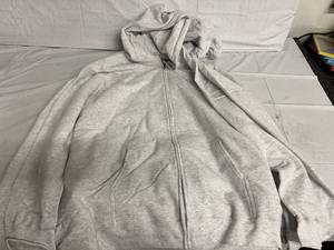 lot 270 image: 3 Ash Grey Zip Up Swetshirts - 4XL