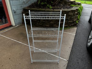 White Wire Storage Shelf Measuring 23.5W x 40H