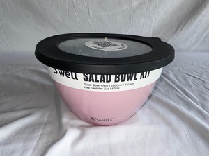 New Swell Stainless Steel Pink Salad Bowl Kit