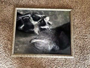 Framed Julie Stevens Portraits Dog Paw Painting Measuring 22x18