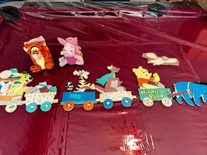 Vintage Disney Winnie The Pooh Train and Tigger and Piglet Board Books