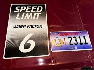 Misc. Star Trek Speed Limit Sign and License Plate