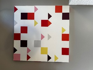 Set of 6 Geometric Canvas Prints Measuring 36 x 36