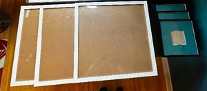 Three New White Ikea Square Frames and Three Black Square Frames