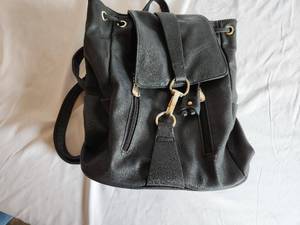 Vintage Black BackpackPurse with Multiple Pockets, Fully Lined, and Adjustable Straps