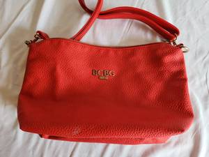 BCBG Soft Leather Red Shoulder BagPurse