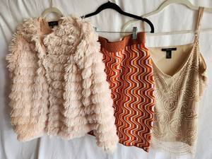 Womens Fashion Pieces - Rue21 Jacket, Forever 21 Beaded Tank and Knit Skirt