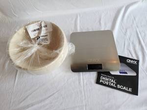 Onyx Digital Postal Scale 5lb and Disposable Eco Bowls 50 pack