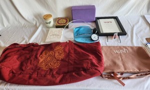 Yoga Kit Including Pressure Bio-Feedback Monitor, Yoga Bag, Block, Candle, Namaste Print, and Eye Masks