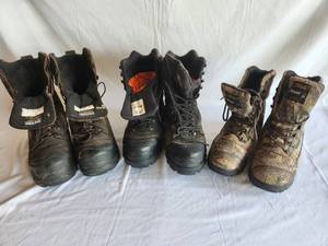 Three Pairs of Mens Outdoor Winter Boots Size 12