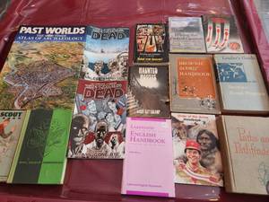 Variety of Books - Walking Dead, Vintage Boy Scout and Girl Scout Handbooks, and Others