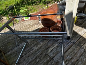 Metal Frame Desk with Glass Top (Not Shown)