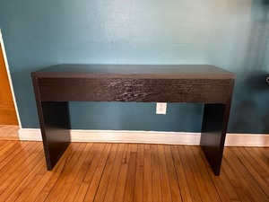 IKEA Black Console Table Measuring 48 x 16 x 28