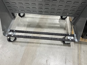 lot 77 image: Two-Sided Bin Cart with  30 Various sized Bins