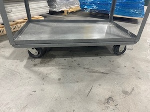 lot 48 image: Gray Metal Utility Cart
