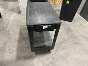 lot 150 image: Rubbermaid Utility Cart (Black)