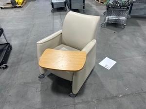 lot 141 image: Comfortable Rolling Chair with Attached Table