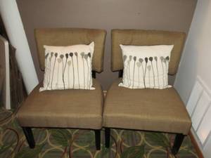 2 Piece Lot of Chairs with Accent Pillows