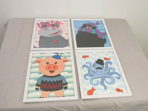 4 Piece Lot Caricature Drawings