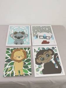 4 Piece Lot Caricature Drawings