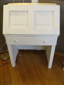 White SecretaryStanding Desk