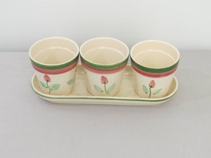 3 Piece Planters with Plate Stand