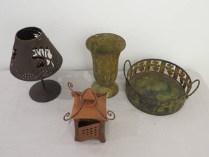 4 Piece Lot of Metal Decor Pieces