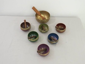 7 Piece Lot of Charka Singing Bowls