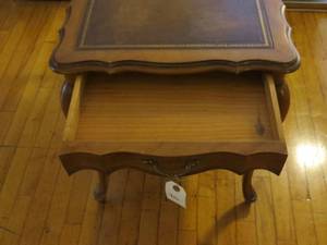 Vintage End Table with Drawer - 27 x 19 x 23