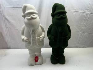MM. 2x  Santa Claus-Weighted StyrofoamFelt Covered