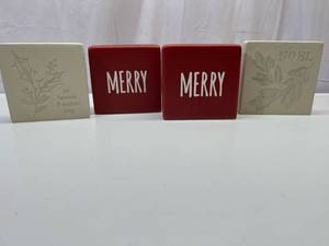 MM. 4x Ceramic Christmas Decorations