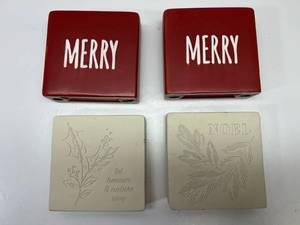 MM. 4x Ceramic Christmas Decorations