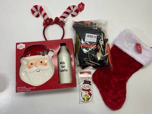 MM. Santa Cookie PlateMilk Bottle set, Snowman Making Kit & More