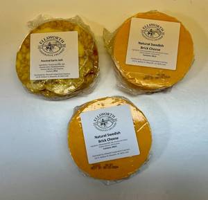 2x Swedish Brick & 1x Roasted Garlic Cheese Rounds Best by 05152024