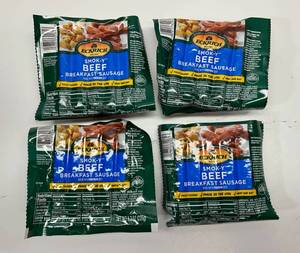 L. 4x 8.3oz  Ecrich Smok-y Beef Breakfast Sausage Links