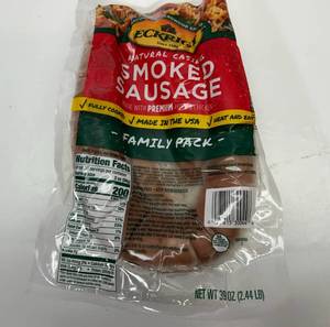 G. Eckrich Smoked Sausage-2.44lb Family Pack