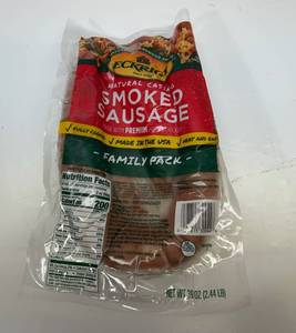 G. Eckrich Smoked Sausage-2.44lb Family Pack