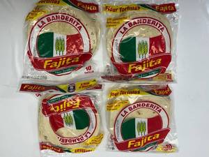 4x 10ct Pkgs La Banderita Fajita Flour Tortillas