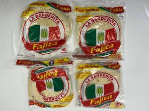 4x 10ct Pkgs La Banderita Fajita Flour Tortillas