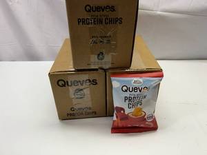 MM. 3x 6-1oz bags Quevos Pita Style Protein Chips