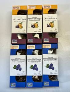 MM. 6x (3 each)5.3oz Raincoast Crisps-Wild Blueberry & Apricot Fig & Lemon Crackers